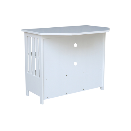 International Concepts Mission Corner TV Stand, White TV08-27